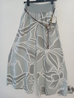 Amorosa Swirl Printed Linen Pants Style AL 8730f