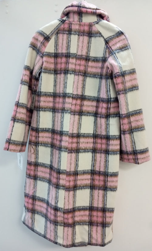 Sale Nikki Jones Pink plaid Coat K5780R-499