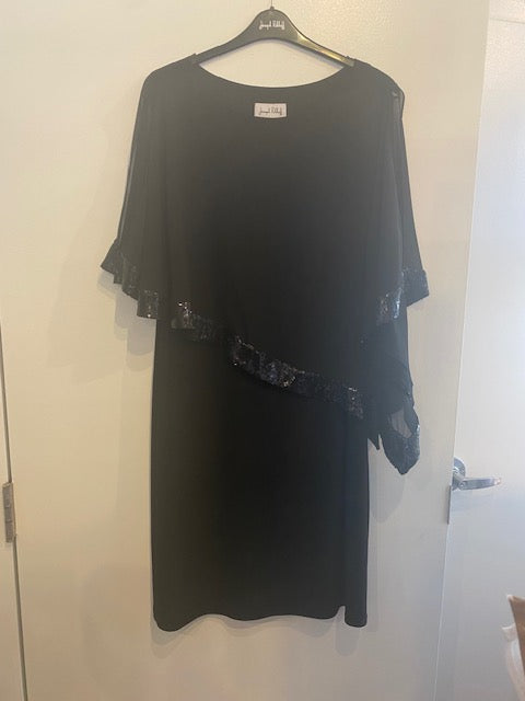 joseph ribkoff black sequin dress Joseph Ribkoff Black Sequined Lace Halter Evening Dress 243715