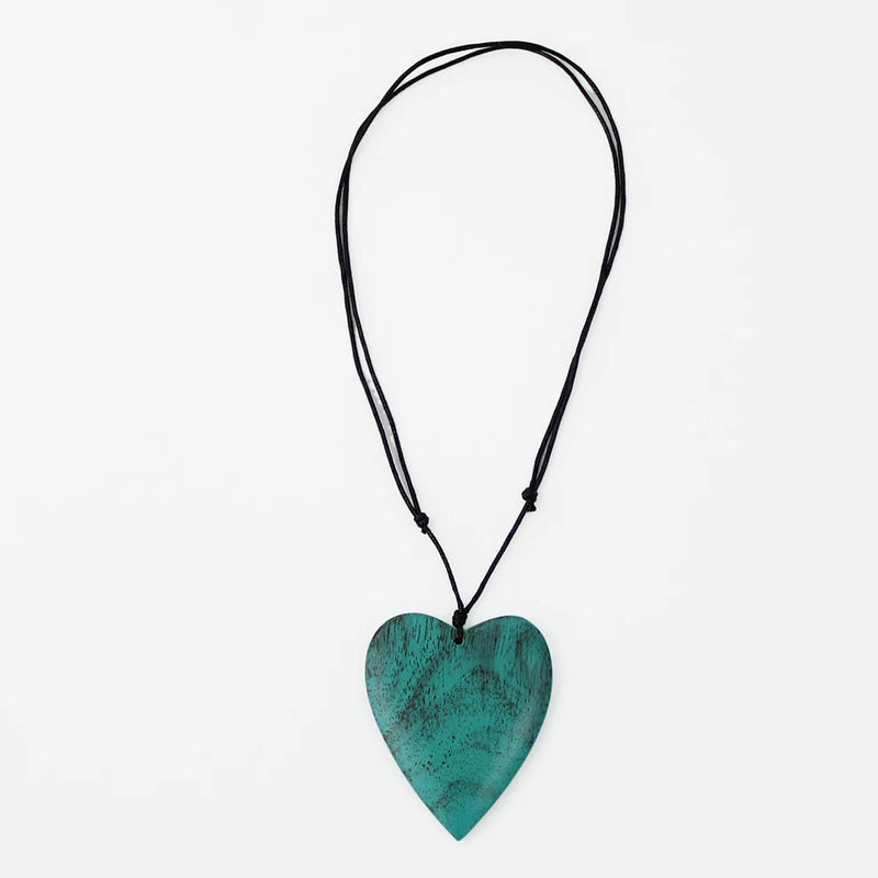 Sylca Gabi Heart Wood Necklace Style DW22N04