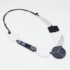 Sylca Black and White Vespera Geometric Statement Necklace LS25N28 BLACK