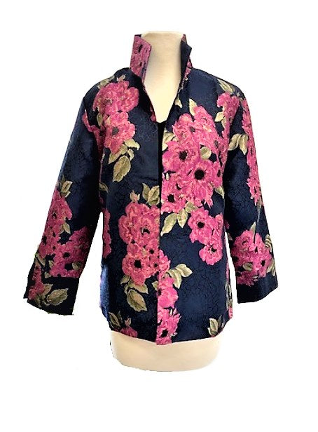 Grace Chuang  Stand up collar & cuff flower print JA 2909 F24