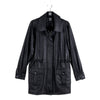 Clara Sun Woo Liquid Leather™ Drawstring Waist Utility Jacket - Black