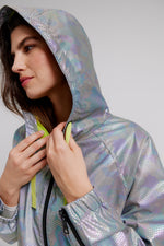 Nikki Jones Adjustable Hooded Blouson in printed reflective fabric K5452R-184
