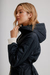 Nikki Jones Super Light Puffer Coat with Contrast Zipper and Cuffs K5457RO-373