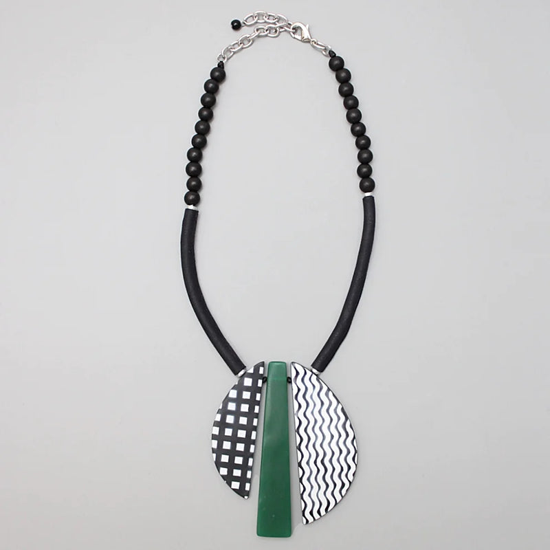Sylca Emerald Lunetta Necklace Style LS22N38