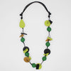 Sylca Green Palmer Abstract Beaded Necklace LS23N09