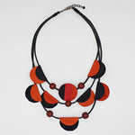 Sylca Orange Verona Leather Necklace Style LS23N29