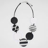 Sylca Black Utari Disk Necklace Style LS23N30