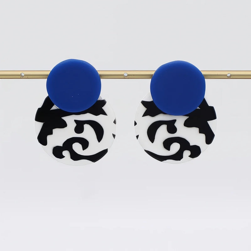 Sylca Lola Statement Earrings LS24E26 FUCHSIA, BLUE, LIME, YELLOW