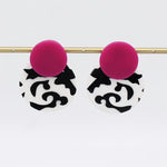 Sylca Lola Statement Earrings LS24E26 FUCHSIA, BLUE, LIME, YELLOW