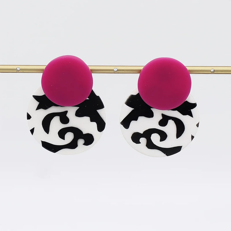 Sylca Lola Statement Earrings LS24E26 FUCHSIA, BLUE, LIME, YELLOW