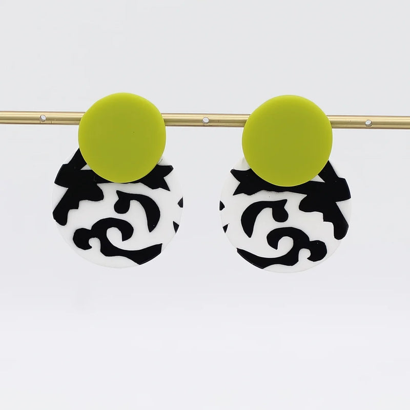 Sylca Lola Statement Earrings LS24E26 FUCHSIA, BLUE, LIME, YELLOW