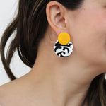 Sylca Lola Statement Earrings LS24E26 FUCHSIA, BLUE, LIME, YELLOW