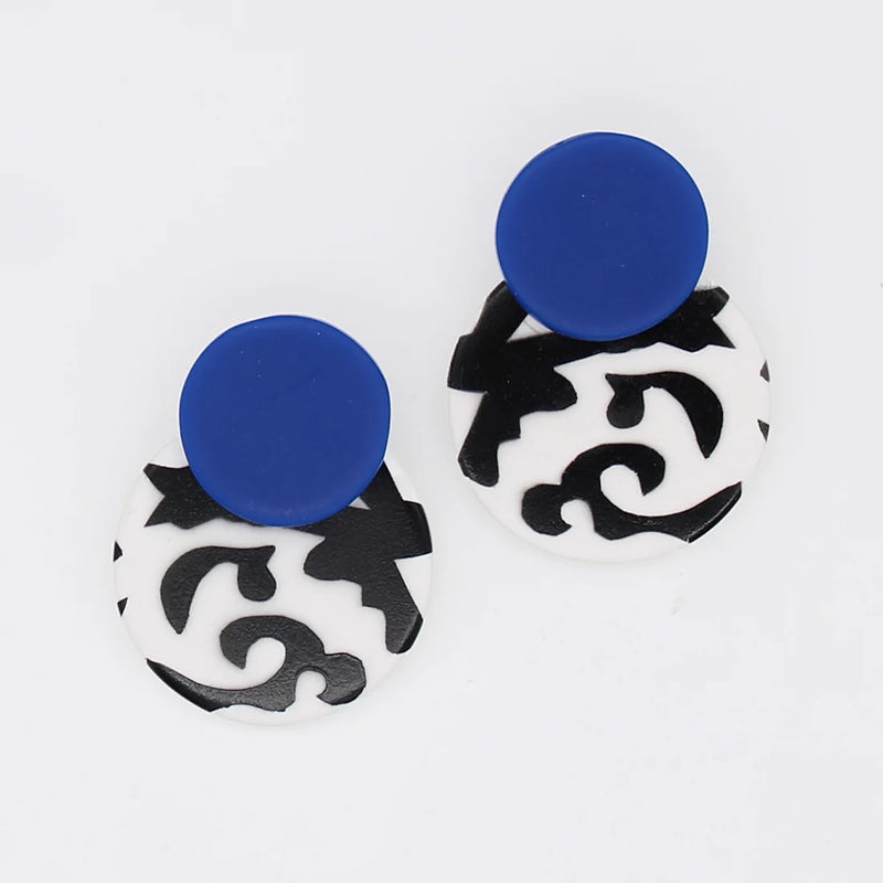 Sylca Lola Statement Earrings LS24E26 FUCHSIA, BLUE, LIME, YELLOW