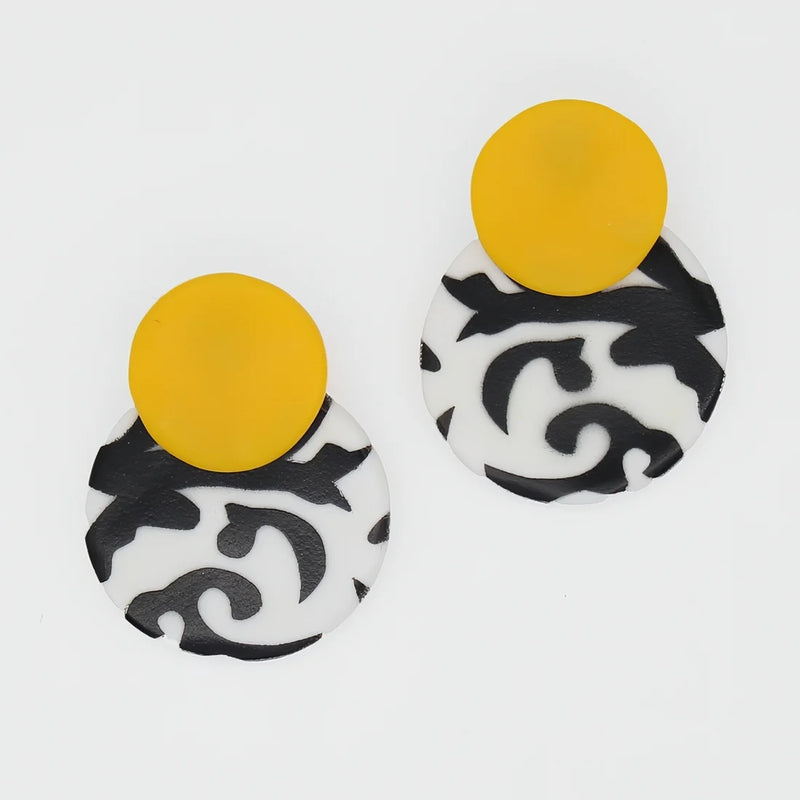 Sylca Lola Statement Earrings LS24E26 FUCHSIA, BLUE, LIME, YELLOW