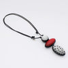 Sylca Red Midori Polka Dot Statement Pendant LS24N59 RED