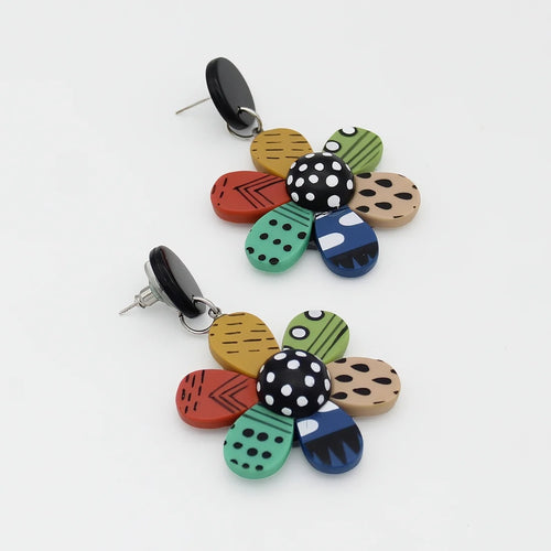Sylca Garden of Color Flower Earring  LS25E21 MULTI