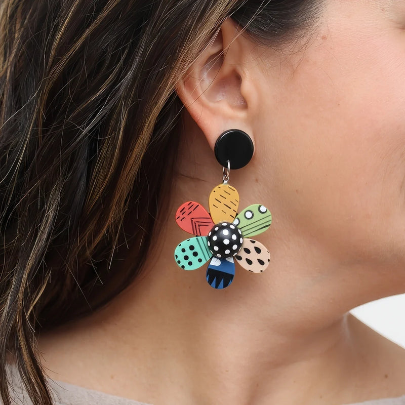 Sylca Garden of Color Flower Earring  LS25E21 MULTI