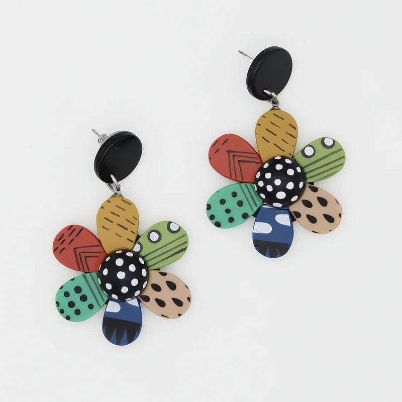 Sylca Garden of Color Flower Earring  LS25E21 MULTI