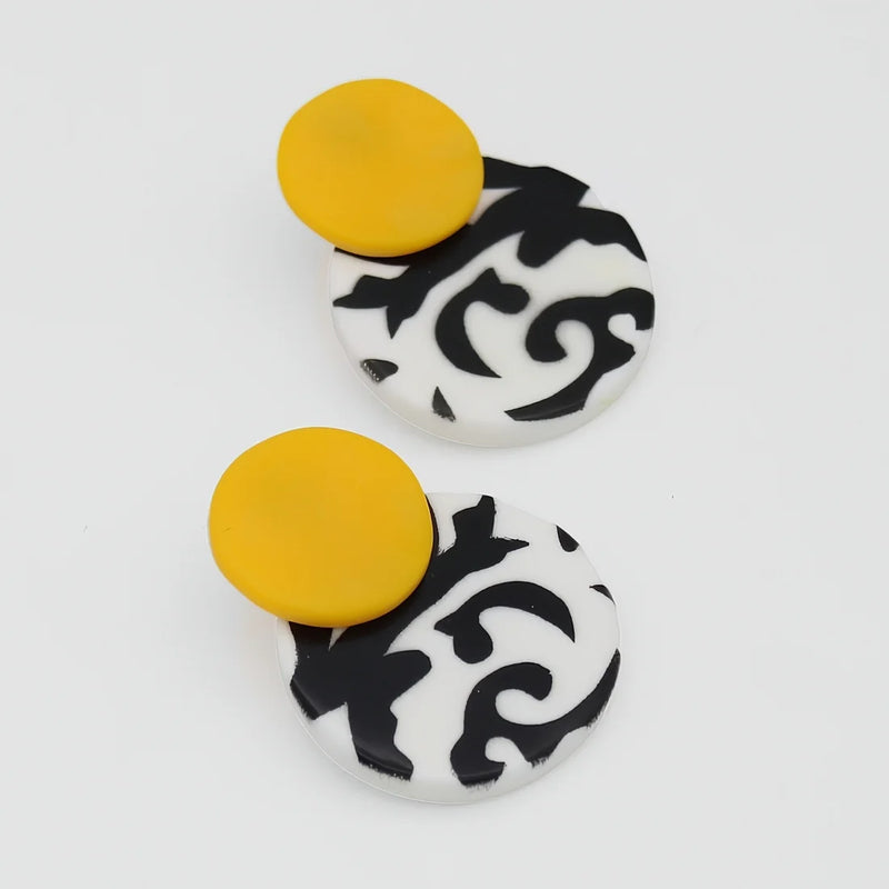Sylca Lola Statement Earrings LS24E26 FUCHSIA, BLUE, LIME, YELLOW