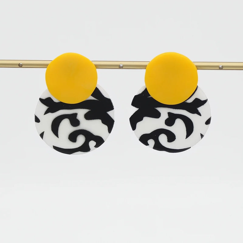 Sylca Lola Statement Earrings LS24E26 FUCHSIA, BLUE, LIME, YELLOW