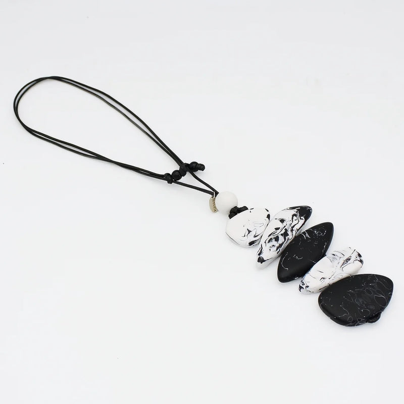 Sylca StoneStack Statement Pendant Necklace LS25N33