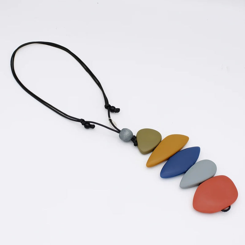 Sylca StoneStack Statement Pendant Necklace LS25N33