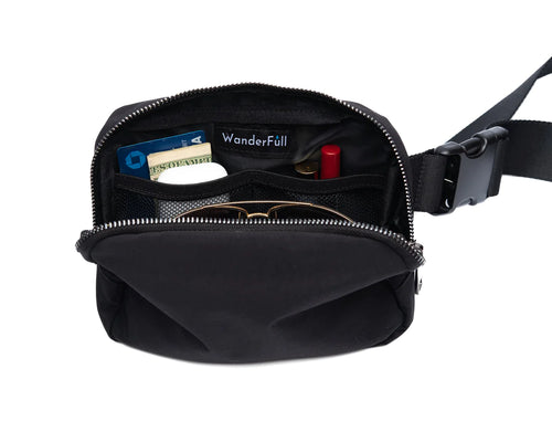 WanderFull Black HydroBelt Bag with Removable Hydration Holster