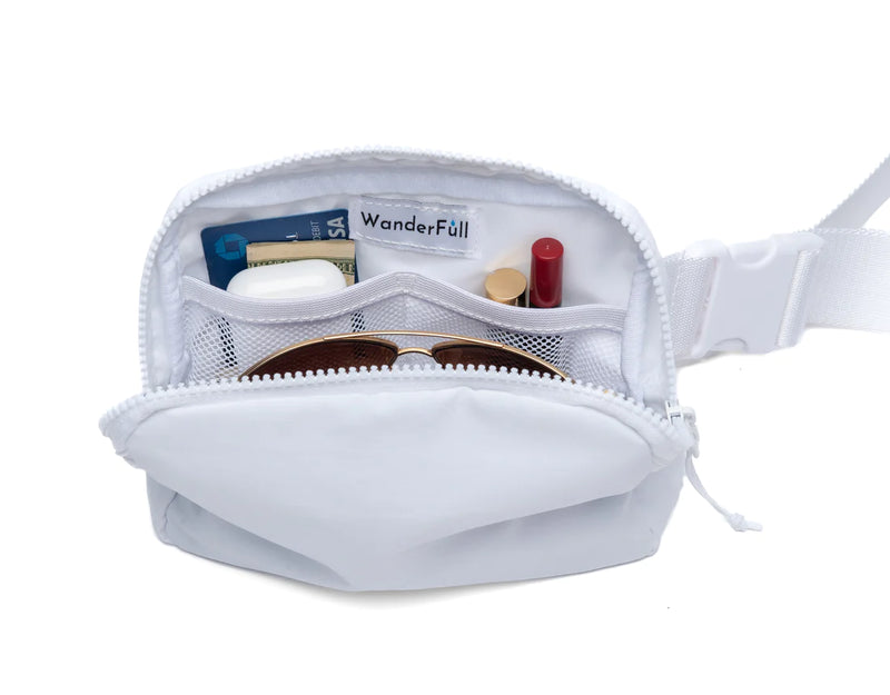 WanderFull White HydroBelt Bag with Removable Hydration Holster