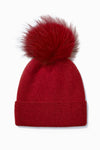 Basic Ribbed Knit Pom Pom Beanie