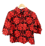 Berek Lazer Garden Shirt in Red and Black