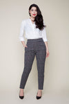 Renuar Knit Plaid Pull On Slim ankle Pant R10095-E3070 F24