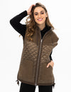 Renuar Fancy Puffers Vest with Sweater Knit Combo Style R3823-F23