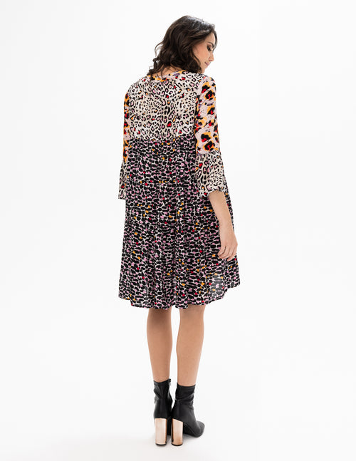 Renuar Eye-Catching Prints Dress Style R4320-F23