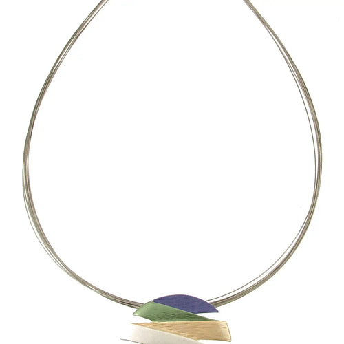 Origin Round Crisscross Ribbon Pendant, Multi Tones F25