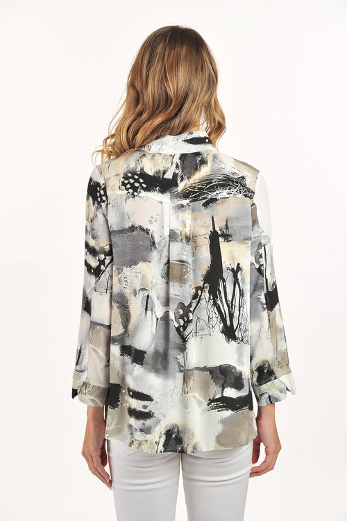 Lemon Grass Blouse S25  S5WT 538B Taupe