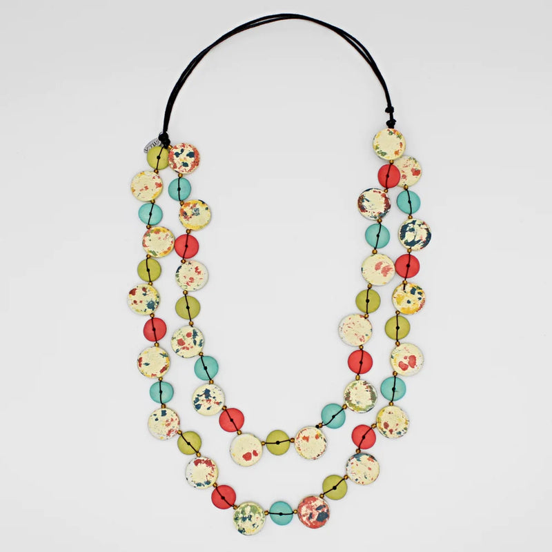 Sylca Double Strand Splatter Necklace Style SD23N16