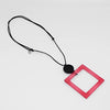 Sylca Pink Square Pendant Necklace Style SD23N18