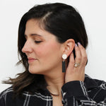 Sylca Anya Wood Dangle Statement Earring SD24E01