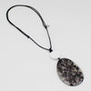 Sylca Black Speckled Resin Pendant Necklace SD24N18