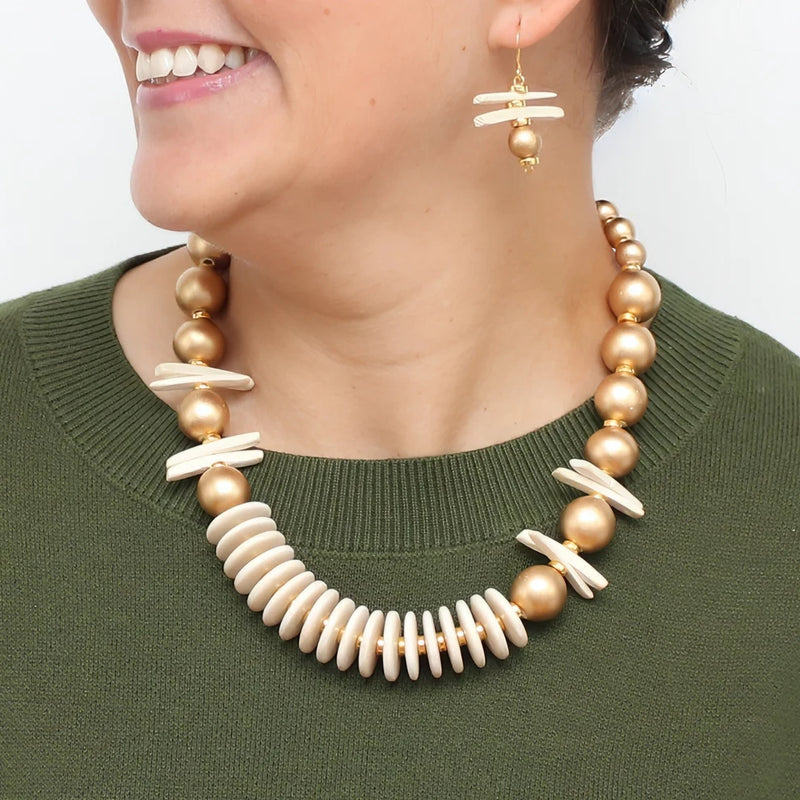 Sylca Ivory Skylar Coastal Aura Necklace  SD25N25 IVORY