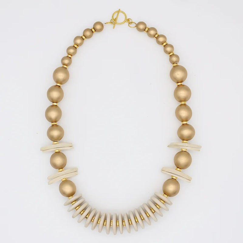 Sylca Ivory Skylar Coastal Aura Necklace  SD25N25 IVORY