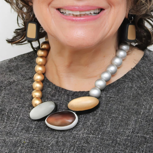 Sylca Selene Radiance Statement Necklace SD25N29 BROWN