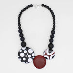 Sylca Mod Circles Statement Necklace SD25N35 BLACK