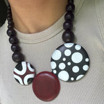 Sylca Mod Circles Statement Necklace SD25N35 BLACK