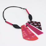 Sylca Fuchsia Prism Pendant Necklace SD25N41 FUCHSIA