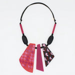 Sylca Fuchsia Prism Pendant Necklace SD25N41 FUCHSIA