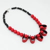 Sylca Midnight Ember Leather Statement Necklace SD25N42