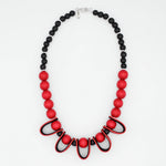 Sylca Midnight Ember Leather Statement Necklace SD25N42